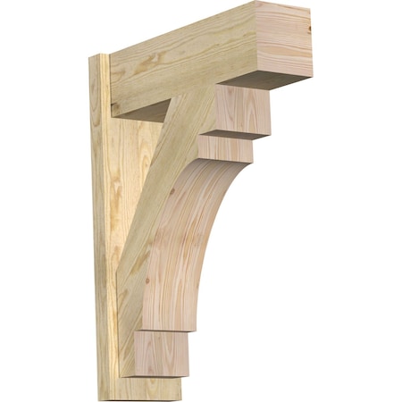 Ekena Millwork Merced Block Rough Sawn Outlooker, Douglas Fir, 8"W x 24"D x 32"H OUT08X24X32MRC05RDF